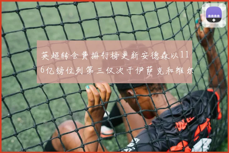 英超转会费排行榜更新安德森以116亿镑位列第三仅次于伊萨克和维尔茨